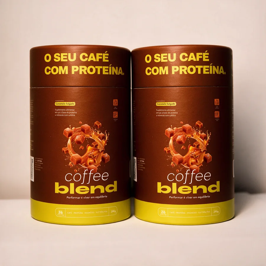 Dois potes de Coffee Blend lado a lado