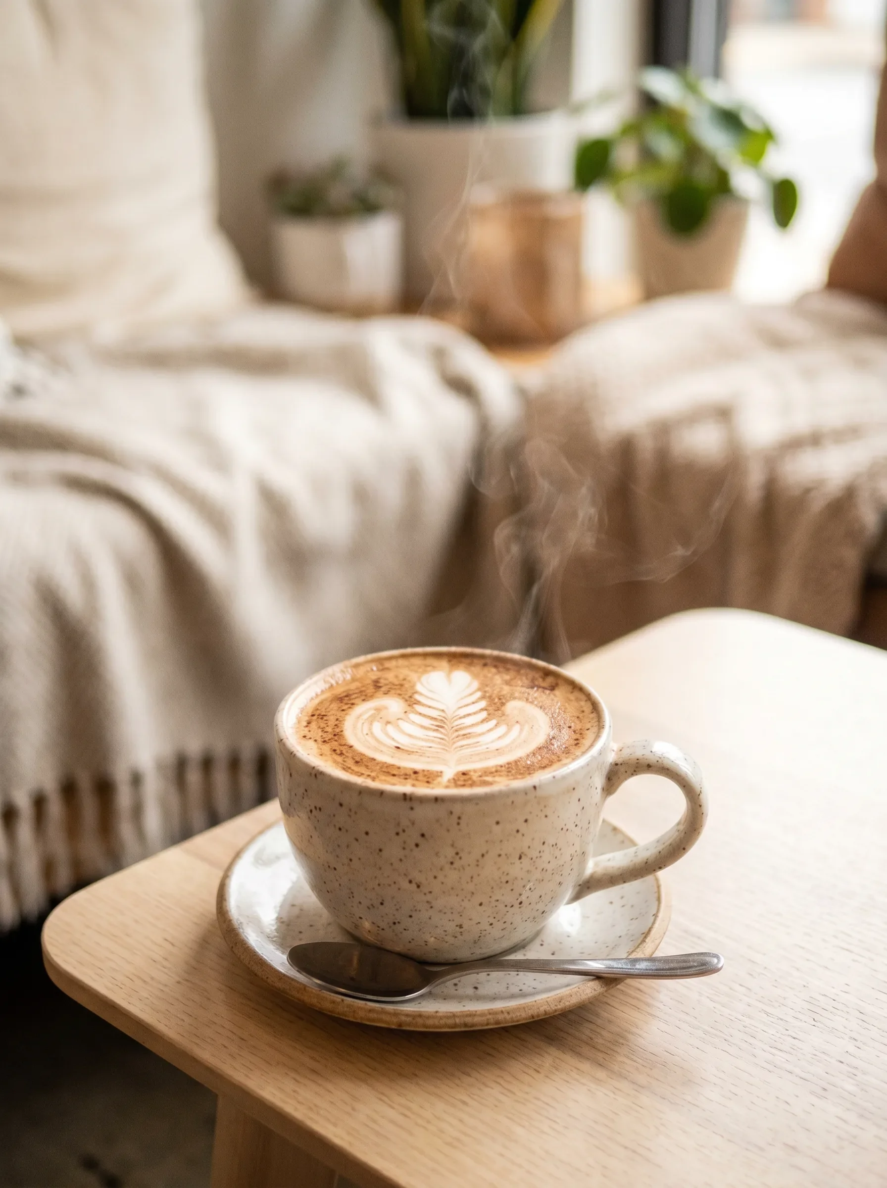 Latte quente cremoso Coffee Blend