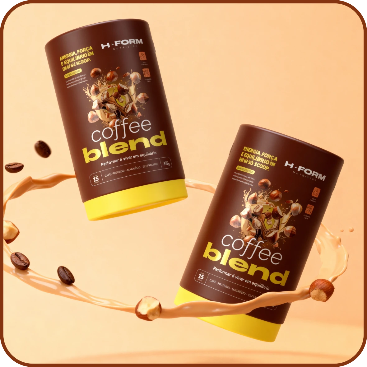 Dois potes de Coffee Blend sabor Avelã